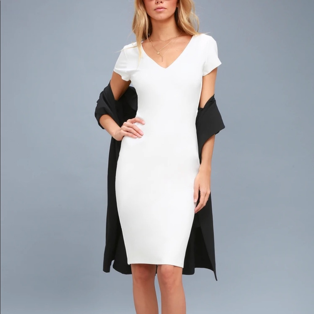 Lulus White body con dress
